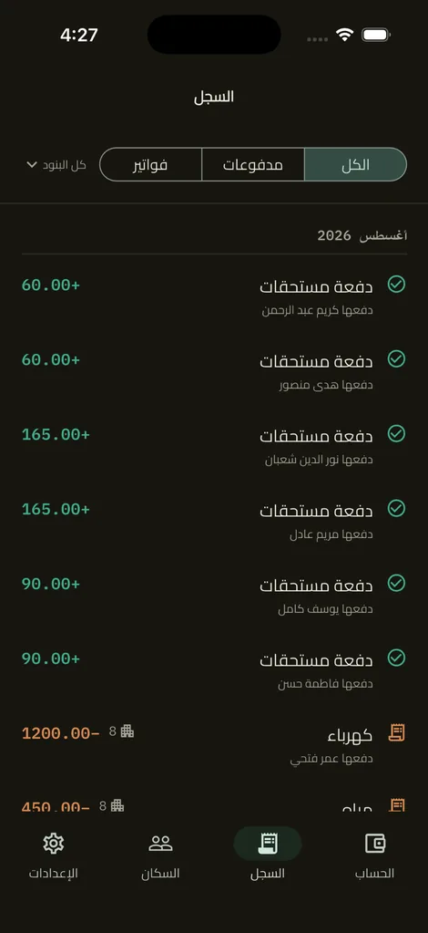Bunyan building account summary